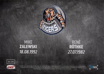 2017-18 Playercards (DEL) #DEL-283 Mike Zalewski / Rene Rothke Back