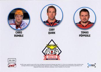 2017-18 Playercards (DEL) #DEL-288 Chris Rumble / Cory Quirk / Tomas Popperle Back