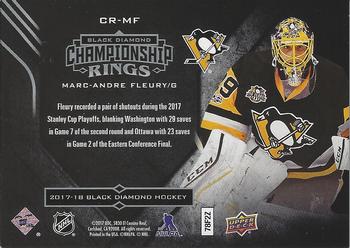 2017-18 Upper Deck Black Diamond - Championship Rings #CR-MF Marc-Andre Fleury Back