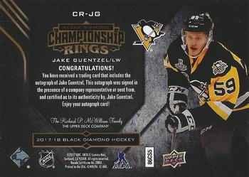 2017-18 Upper Deck Black Diamond - Championship Rings Gold Spectrum #CR-JG Jake Guentzel Back