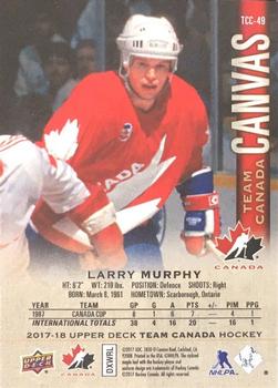 2017-18 Upper Deck Team Canada - Team Canada Canvas #TCC-49 Larry Murphy Back