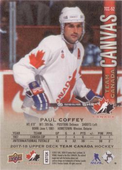 2017-18 Upper Deck Team Canada - Team Canada Canvas #TCC-52 Paul Coffey Back