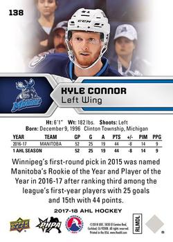 2017-18 Upper Deck AHL #138 Kyle Connor Back