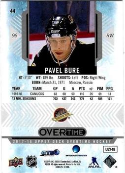2017-18 Upper Deck Overtime #44 Pavel Bure Back