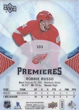 2017-18 Upper Deck Ice #103 Robbie Russo Back