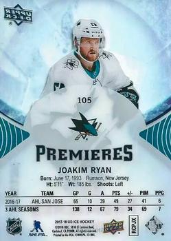 2017-18 Upper Deck Ice #105 Joakim Ryan Back