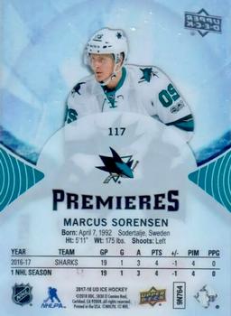 2017-18 Upper Deck Ice #117 Marcus Sorensen Back