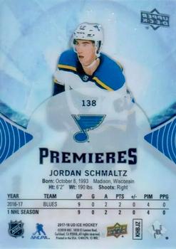 2017-18 Upper Deck Ice #138 Jordan Schmaltz Back