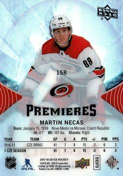 2017-18 Upper Deck Ice #158 Martin Necas Back