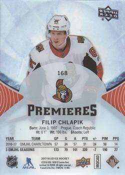 2017-18 Upper Deck Ice #168 Filip Chlapik Back