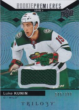 2017-18 Upper Deck Trilogy - Green Foil Rookie Relics #66 Luke Kunin Front