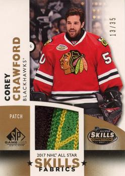 2017-18 SP Game Used - 2017 NHL All-Star Skills Fabrics Patch #AS-CC Corey Crawford Front