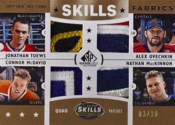 2017-18 SP Game Used - 2017 NHL All-Star Skills Fabrics Quad Patch #AS4-STARS Jonathan Toews / Alex Ovechkin / Connor McDavid / Nathan MacKinnon Front