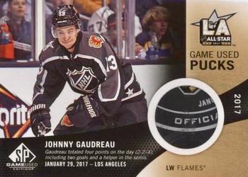 2017-18 SP Game Used - 2017 NHL All-Star Game Used Pucks #ASGUP-JG Johnny Gaudreau Front
