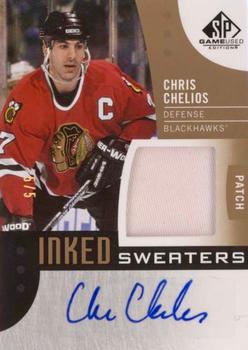 2017-18 SP Game Used - Inked Sweaters Patch #IS-CC Chris Chelios Front