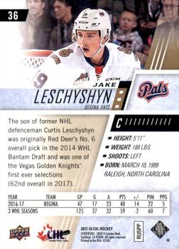 2017-18 Upper Deck CHL #36 Jake Leschyshyn Back