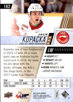 2017-18 Upper Deck CHL #162 Jack Kopacka Back
