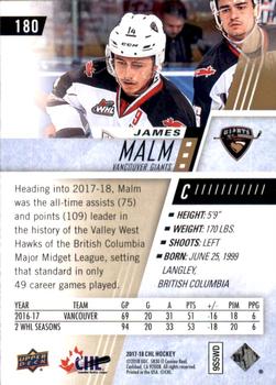 2017-18 Upper Deck CHL #180 James Malm Back