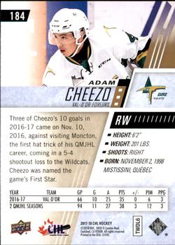 2017-18 Upper Deck CHL #184 Adam Cheezo Back
