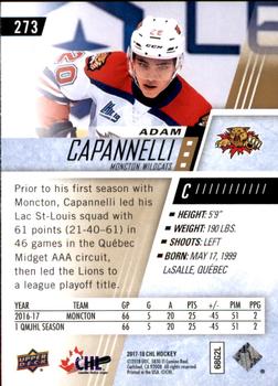 2017-18 Upper Deck CHL #273 Adam Capannelli Back