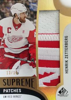 2017-18 SP Game Used - Supreme Jumbo Relics Patches #PA-HZ Henrik Zetterberg Front