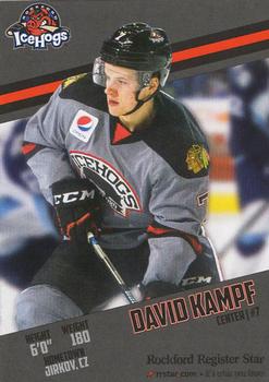 2017-18 Rockford Register Star Rockford IceHogs (AHL) #NNO David Kampf Front