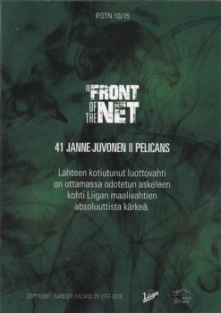 2017-18 Cardset Finland - In Front of the Net #IFOTN10 Janne Juvonen Back