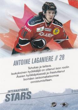 2017-18 Cardset Finland - International Stars #IS9 Antoine Laganiere Back