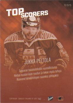 2017-18 Cardset Finland - Top Scorers #TS13 Jukka Peltola Back