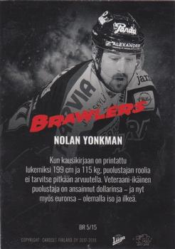 2017-18 Cardset Finland - Brawlers #BR5 Nolan Yonkman Back