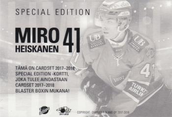 2017-18 Cardset Finland - Limited Edition (Series Two) #NNO Miro Heiskanen Back