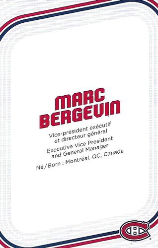 2017-18 Montreal Canadiens #NNO Marc Bergevin Back