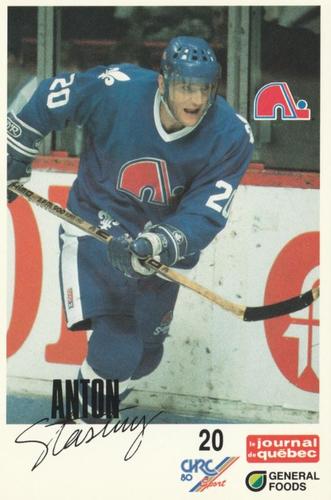 1988-89 General Foods Quebec Nordiques #NNO Anton Stastny Front