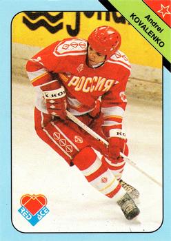 1992 Red Ace Russian Hockey Stars #34 Andrei Kovalenko Front