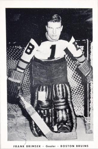 1938-39 Larus & Brothers Boston Bruins Photos #NNO Frank Brimsek Front