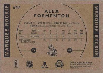 2017-18 Upper Deck - 2017-18 O-Pee-Chee Update Retro #647 Alex Formenton Back