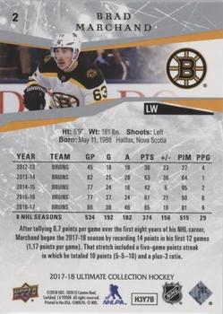 2017-18 Upper Deck Ultimate Collection #2 Brad Marchand Back