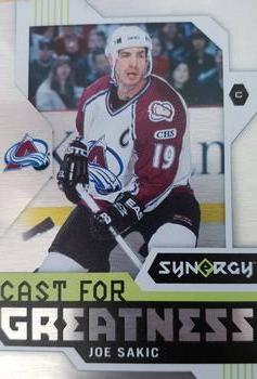 2017-18 Upper Deck Synergy - Cast For Greatness Metal #CG-34 Joe Sakic Front