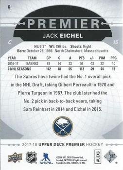 2017-18 Upper Deck Premier #9 Jack Eichel Back