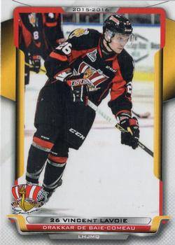 2015-16 Baie-Comeau Drakkar (QMJHL) #17 Vincent Lavoie Front
