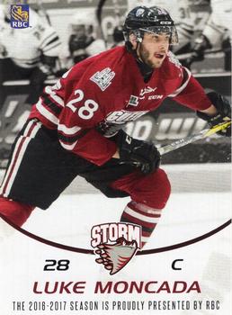 2016-17 Guelph Storm (OHL) Series 2 #NNO Luke Moncada Front