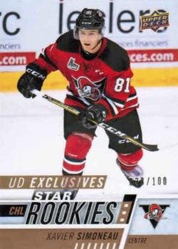 2017-18 Upper Deck CHL - UD Exclusives #343 Xavier Simoneau Front