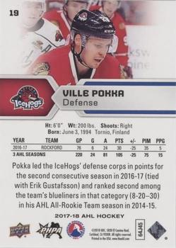 2017-18 Upper Deck AHL - Silver Foil #19 Ville Pokka Back