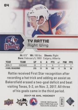 2017-18 Upper Deck AHL - Silver Foil #64 Ty Rattie Back