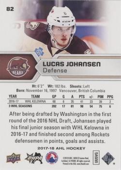 2017-18 Upper Deck AHL - Silver Foil #82 Lucan Johansen Back