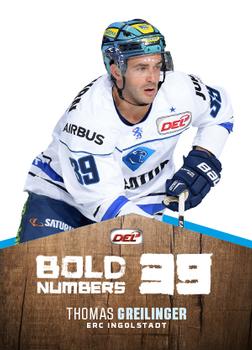 2017-18 Playercards (DEL) - Bold Numbers #DEL-BN05 Thomas Greilinger Front