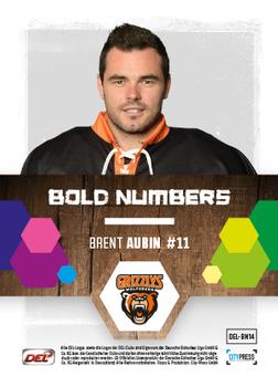 2017-18 Playercards (DEL) - Bold Numbers #DEL-BN14 Brent Aubin Back