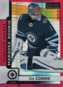 2017-18 O-Pee-Chee Platinum - Red Prism #196 Eric Comrie Front