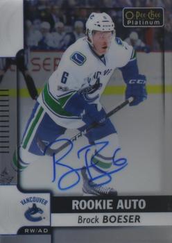 2017-18 O-Pee-Chee Platinum - Rookie Autographs #R-BB Brock Boeser Front