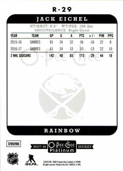 2017-18 O-Pee-Chee Platinum - Retro Rainbow #R-29 Jack Eichel Back